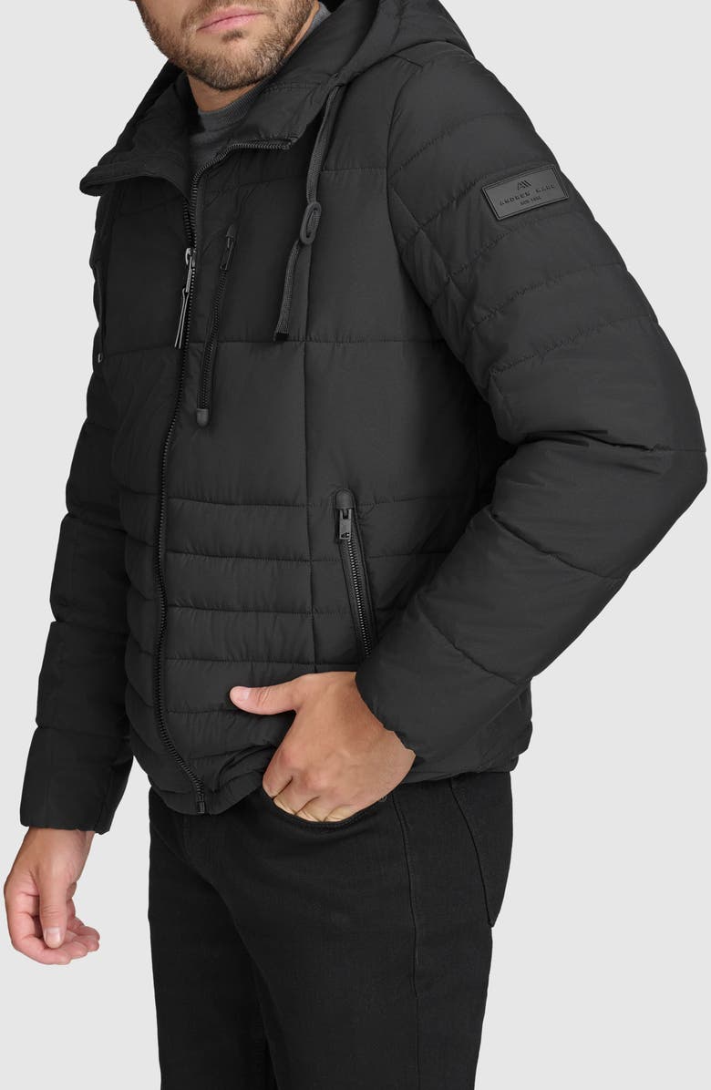 Andrew Marc Mixed Quilting Hooded Jacket, Alternate, color,