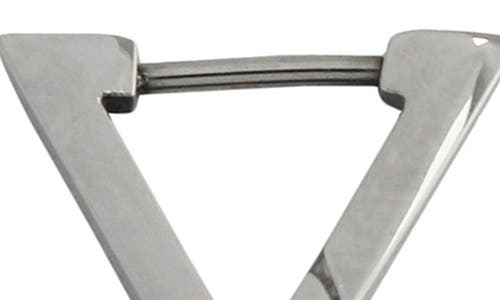 Rebl Gender Inclusive Beau Triangle Hoop Earrings In Silver