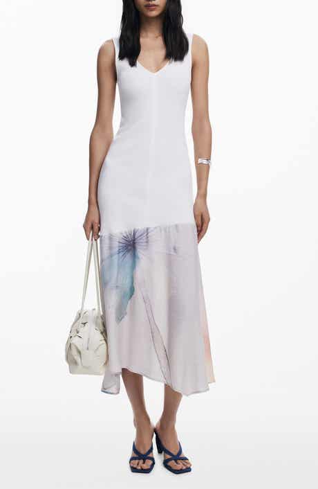 Desigual Sleeveless Handkerchief Hem Dress
