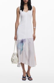 Desigual Sleeveless Handkerchief Hem Dress