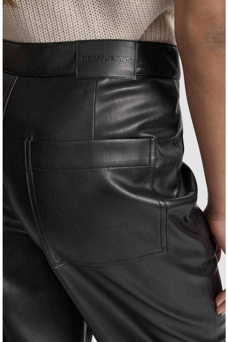 Faux Leather High Waist Pants, Alternate, color, BLACK