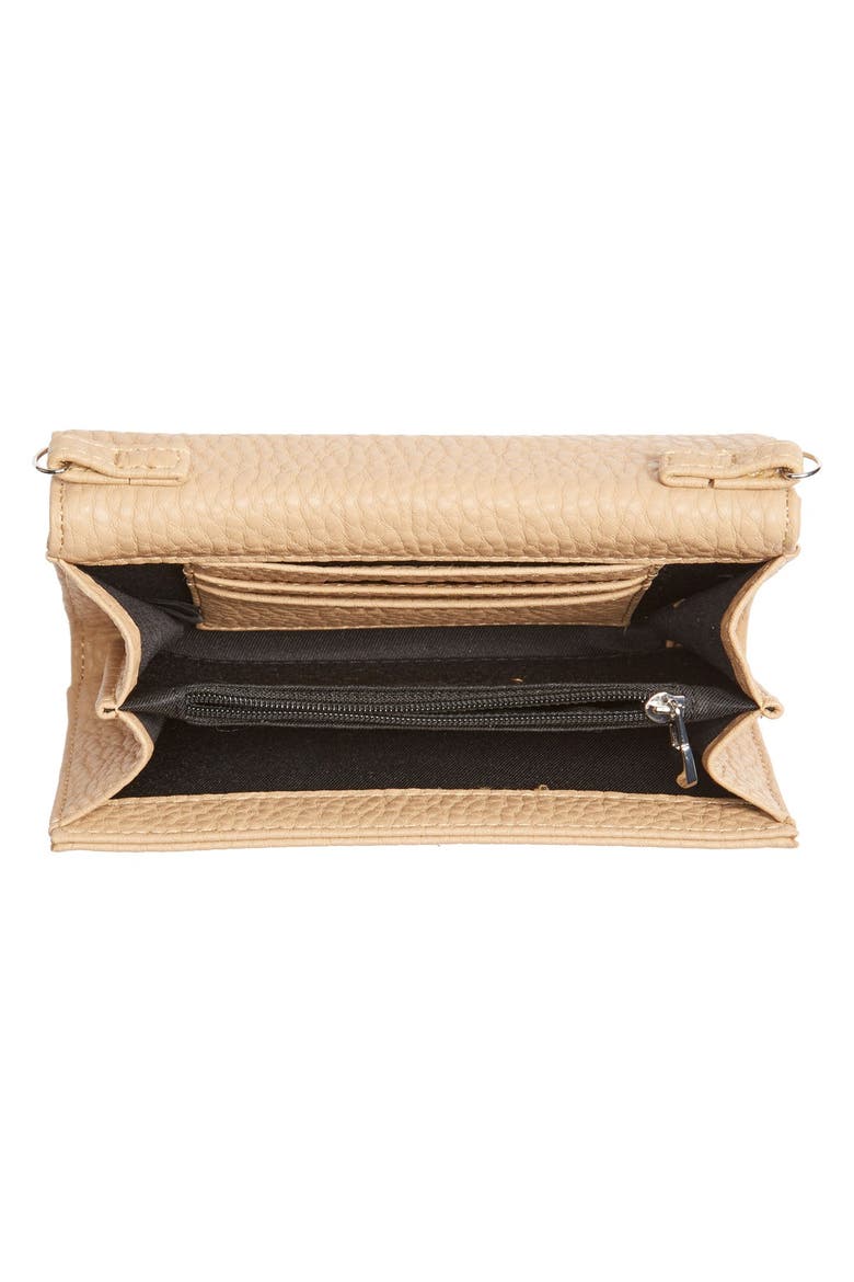 Faux Leather Wallet on a Chain, Alternate, color, CAMEL