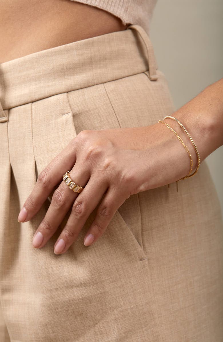 Set & Stones Bryn Cubic Zirconia Band Ring, Alternate, color, Gold