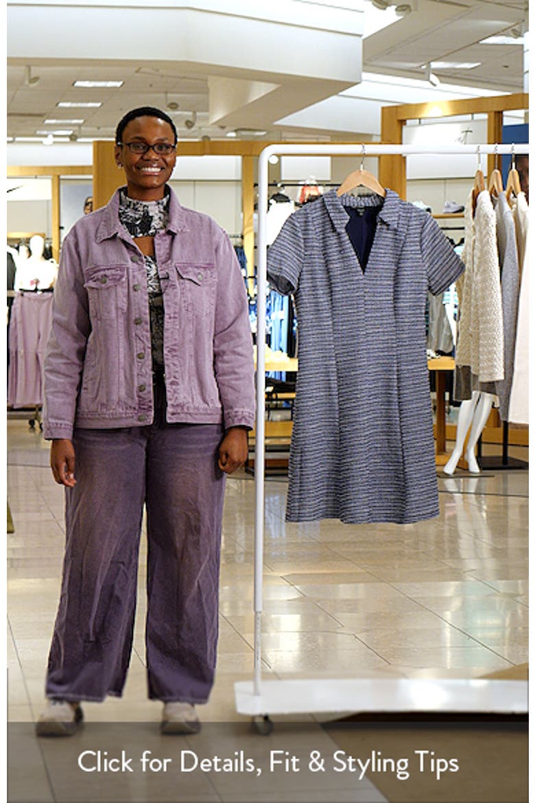 Collared Short Sleeve Tweed Dress video