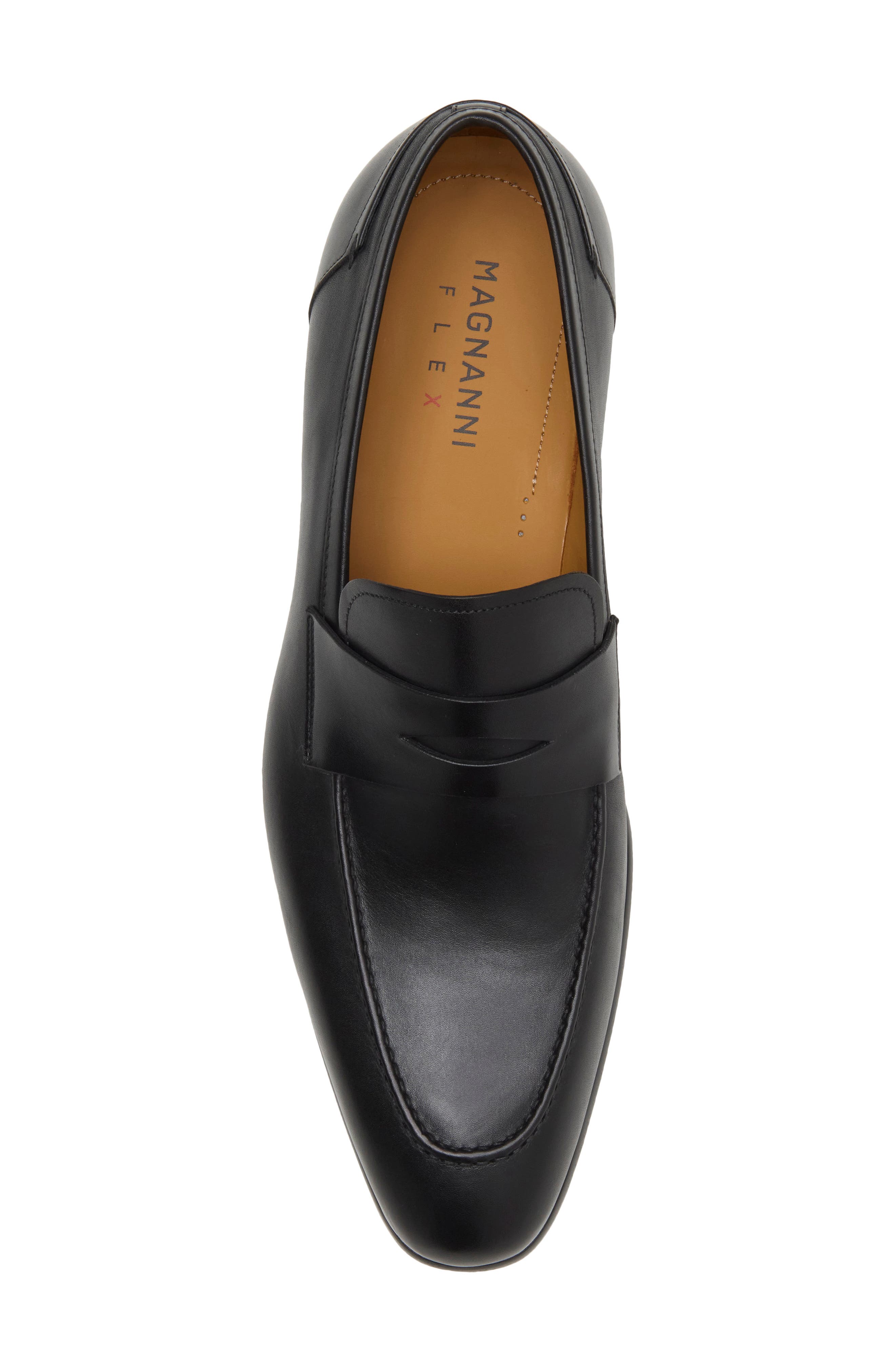 Marcell Leather Penny Loafer, Alternate, color, BLACK
