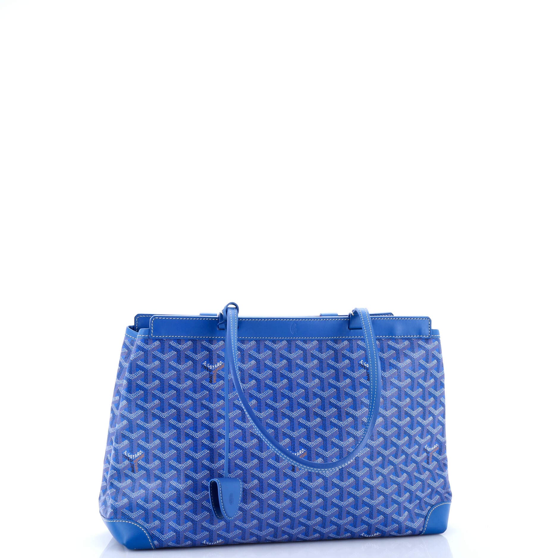 Pre-Owned Goyard Bellechasse Bag Coated Canvas PM, Alternate, color, Blue