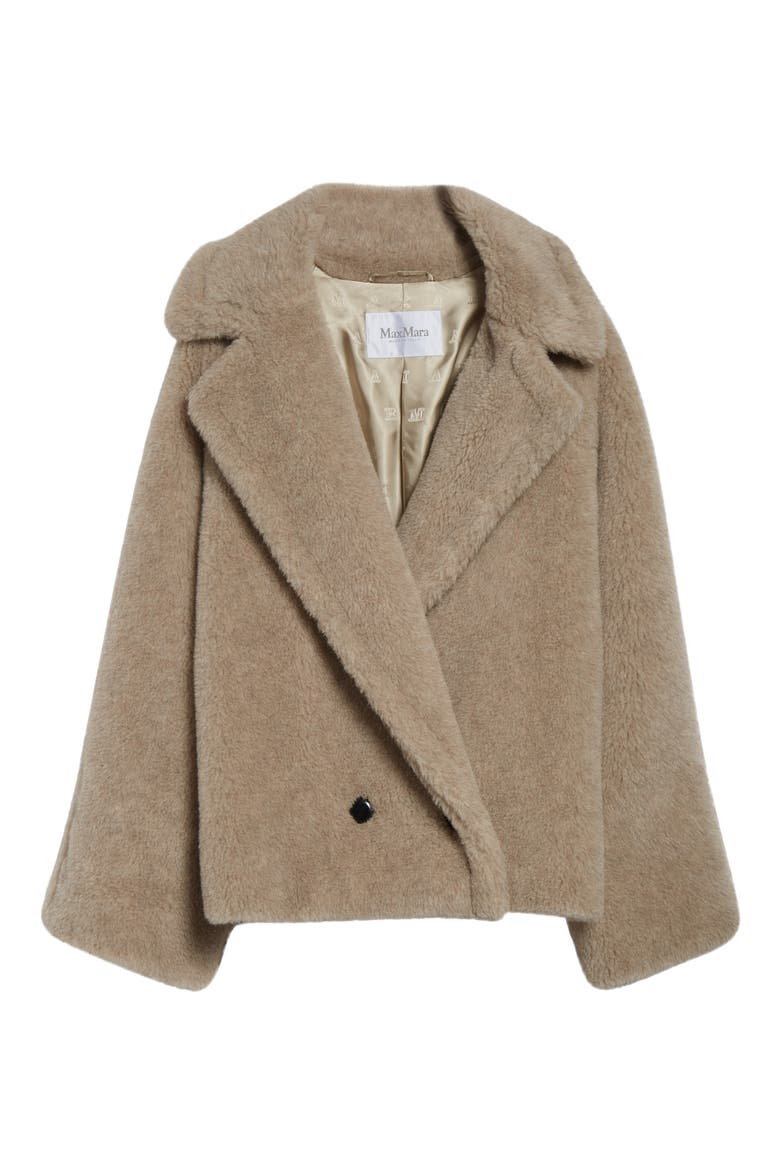 Cambusa Alpaca Blend Teddy Jacket, Alternate, color, SAND
