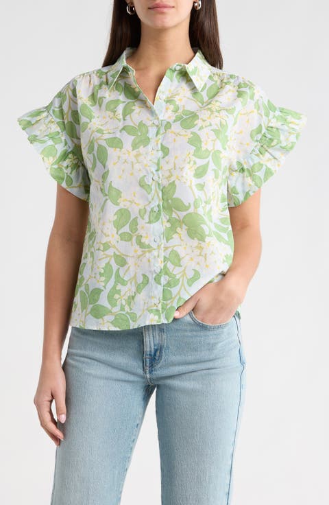 Kiany Floral Short Sleeve Button-Up Shirt