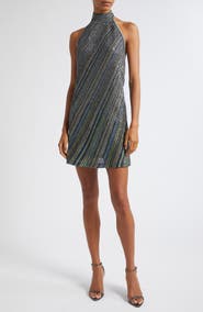 Missoni Sequin Embellished Halter Minidress