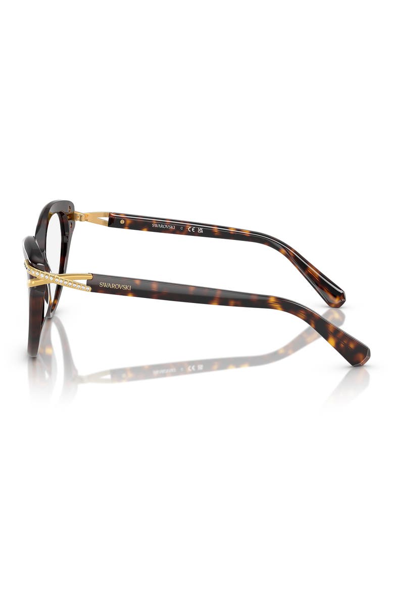 55mm Cat Eye Optical Glasses, Alternate, color, HAVANA