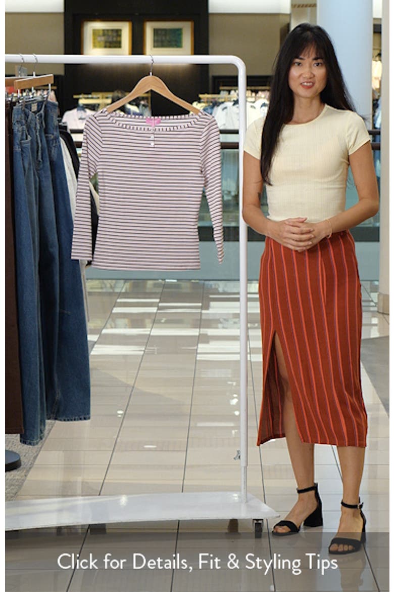 Avigyle Stripe Long Sleeve Henley Top video