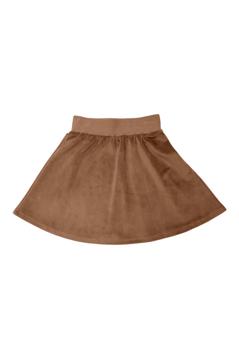 Kids' Velour Skirt, Main, color, TAUPE