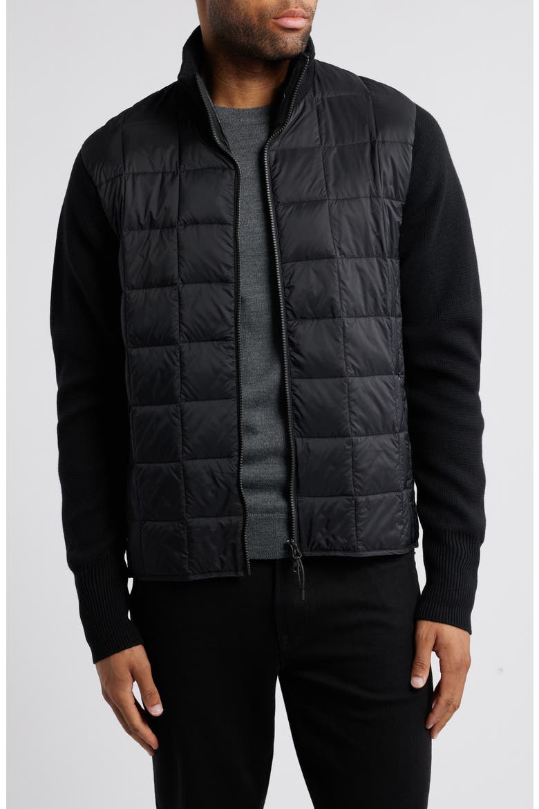 Mixed Media 800 Fill Power Down Jacket, Main, color, BLACK