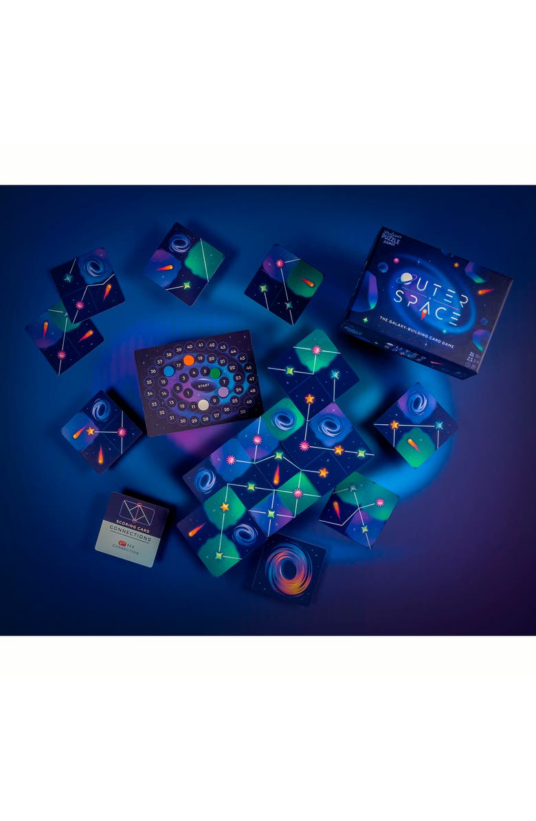 Professor Puzzle Outer Space Galaxy Building Card Game, Alternate, color, 