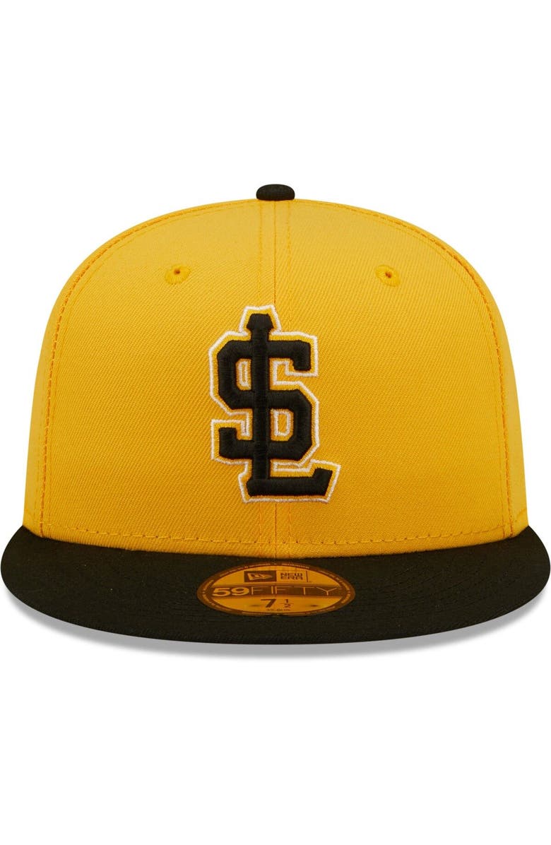 New Era Men's New Era Gold Salt Lake Bees Authentic Collection 59FIFTY Fitted Hat, Alternate, color, 