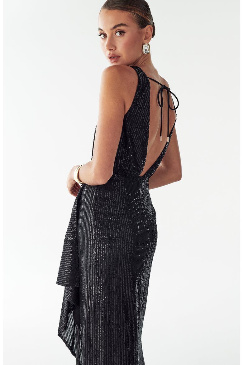 Dewan Maxi Dress, Alternate, color, Black Sequin