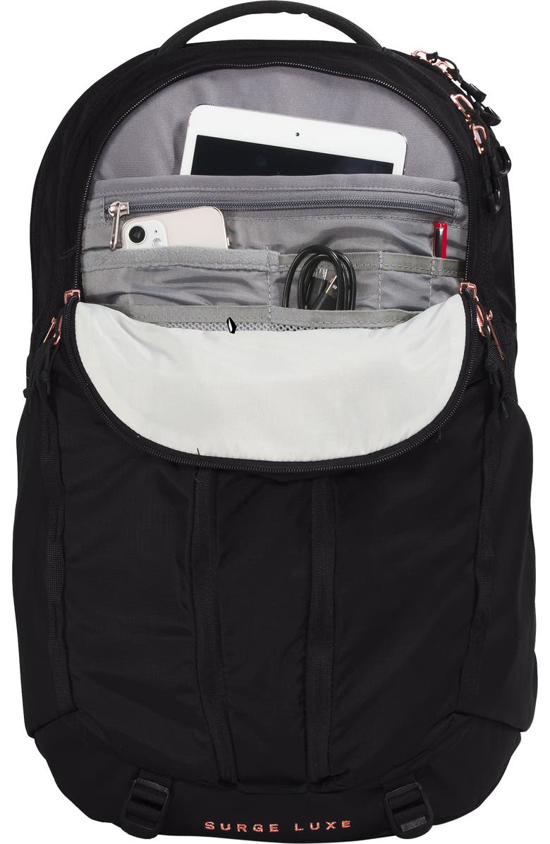 The North Face Surge Luxe Water Repellent Ripstop Backpack, Alternate, color,
