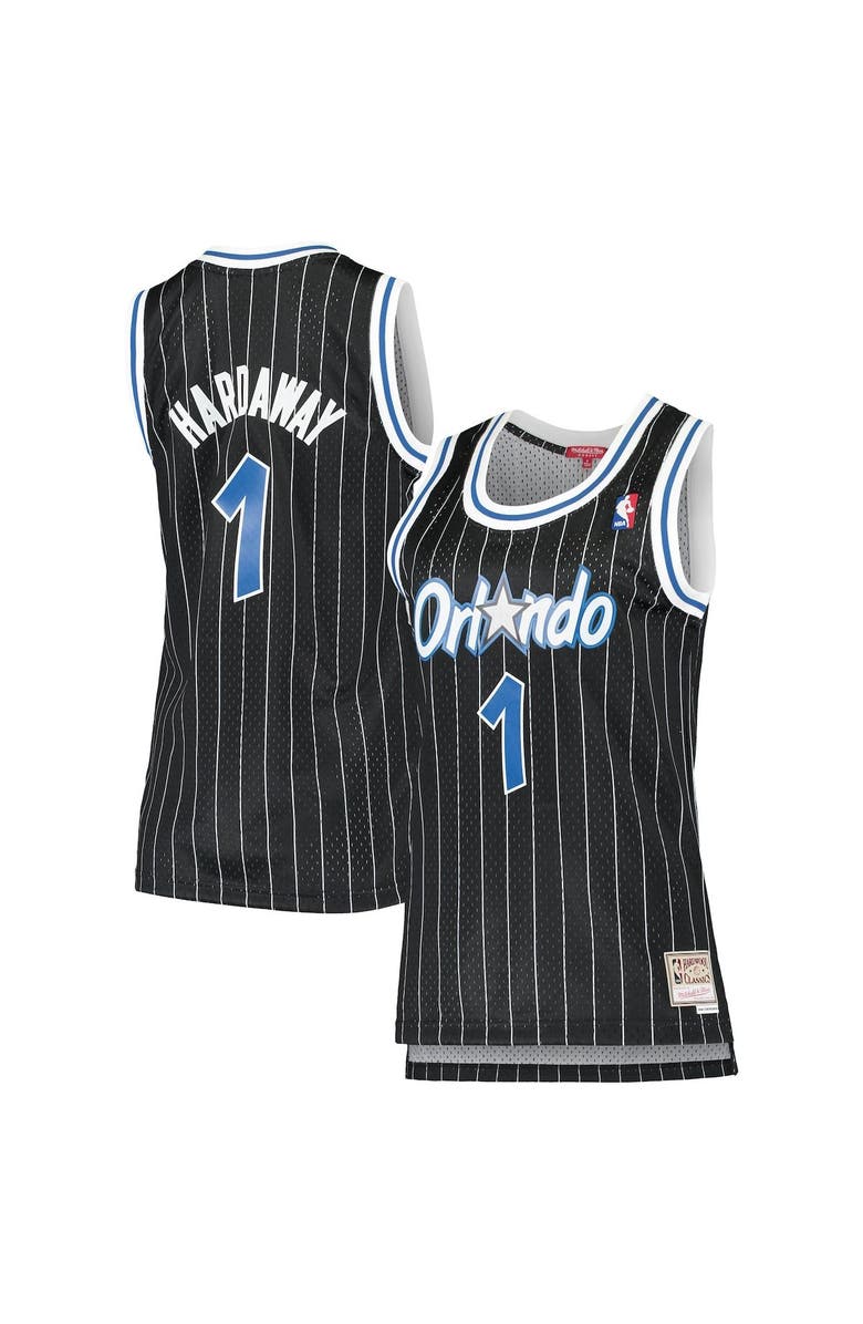 Mitchell & Ness Women's Mitchell & Ness Penny Hardaway Black Orlando Magic 1994/95 Hardwood Classics Swingman Jersey, Alternate, color,