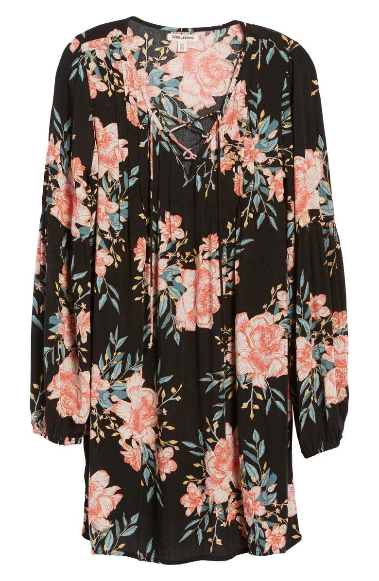 Billabong Just Like Us Lace-Up Shift Dress, Alternate, color, 