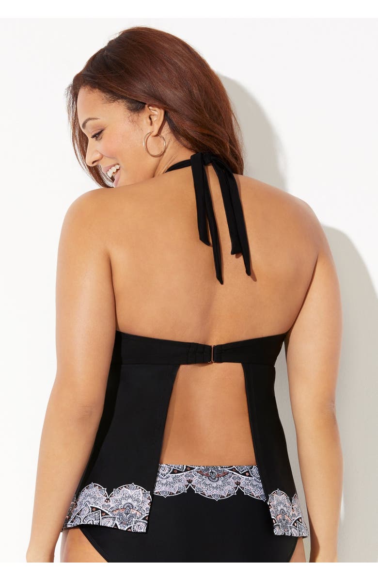 Swimsuits for All Apron Halter Tankini Top, Alternate, color, Sash