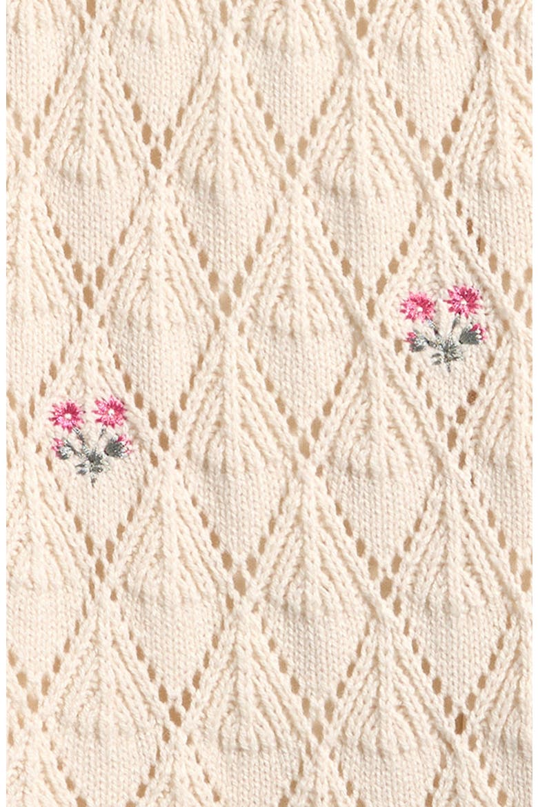 Kids' Floral Embroidered Cotton Blend Pointelle Dress, Alternate, color, FUSILLI