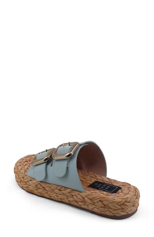 Shushop Billie Jute Slide Sandal In Green