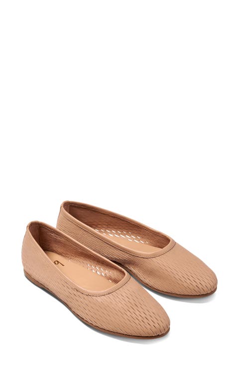 Swiftlet Perforated Leather Ballet Flat (Women)