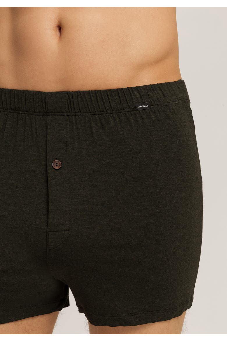 Casuals Single Jersey Boxers With Button Fly, Alternate, color, Earthy Ink Melange
