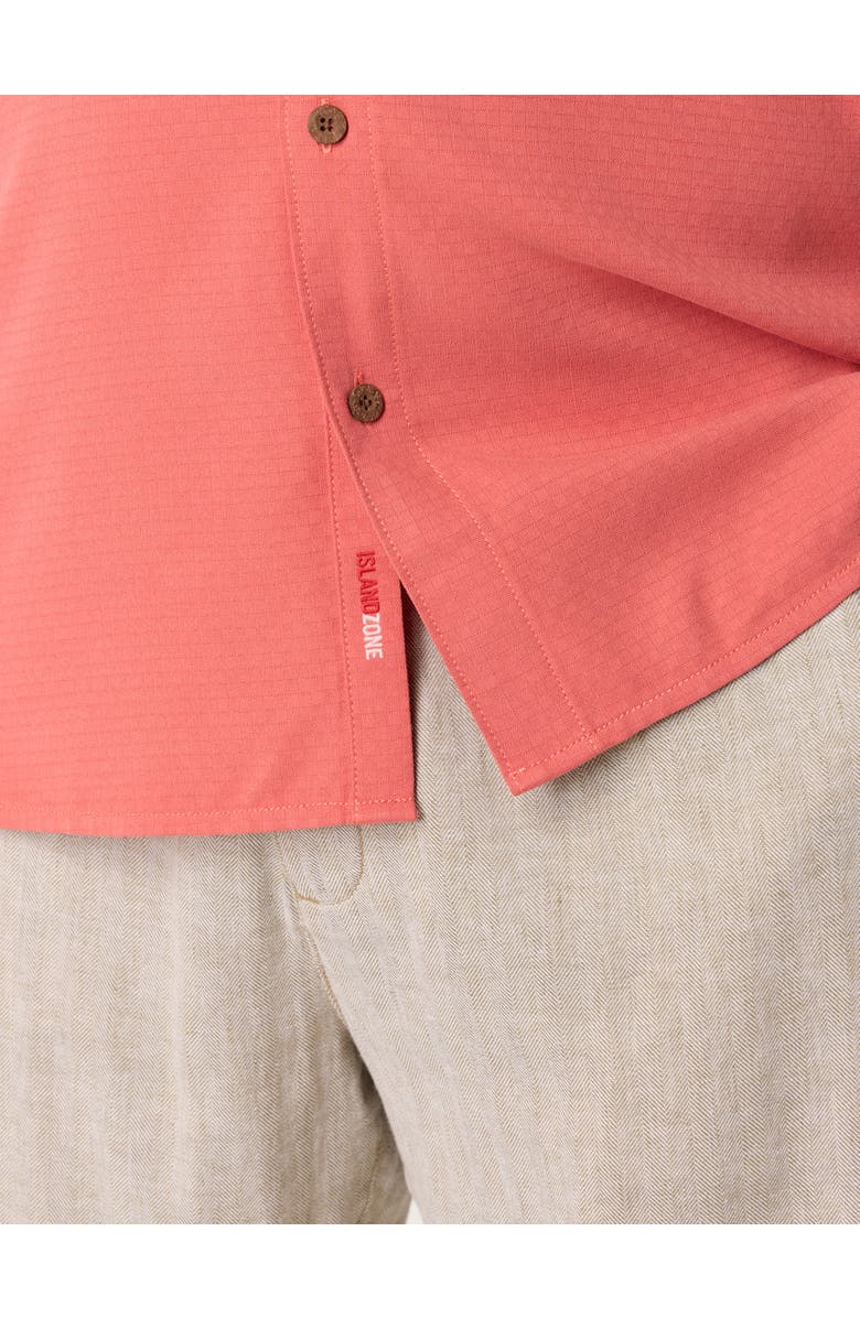 Tommy Bahama Big & Tall Coastal Ease IslandZone<sup>®</sup> Sport Shirt, Alternate, color, Red Ginger