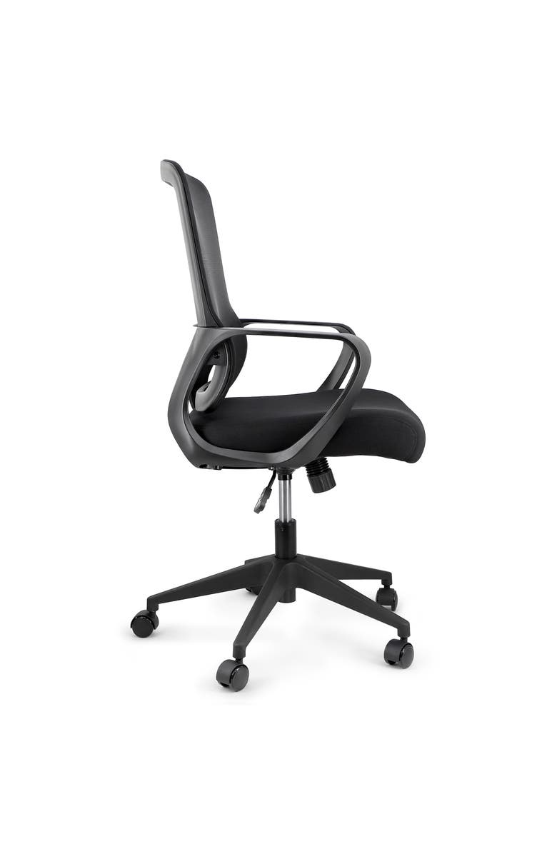 Elama Mid Back Adjustable Office Chair, Alternate, color, Black