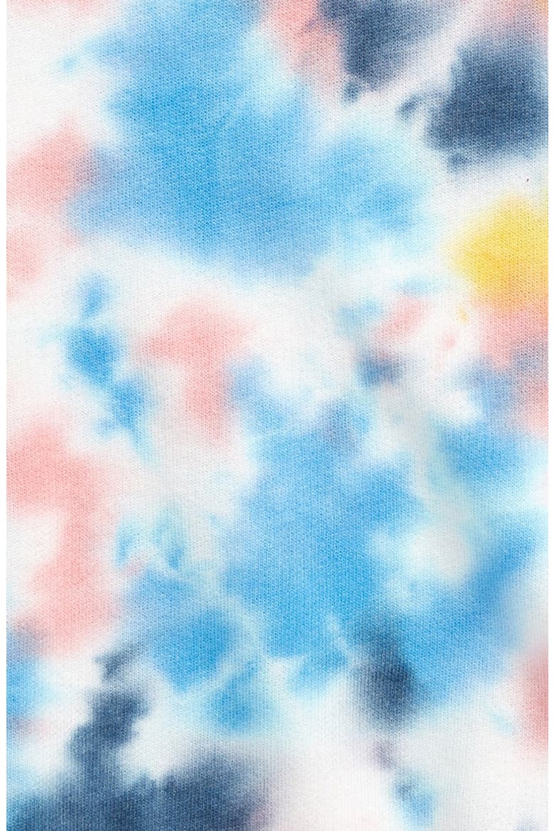 Kids' Cozy Crewneck Sweatshirt, Alternate, color, IVORY EGRET TIE DYE