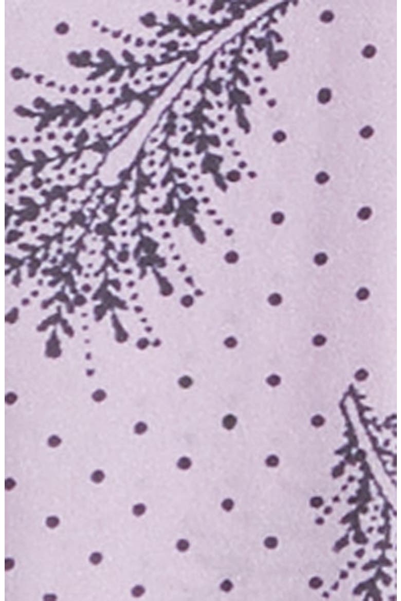 Silk Skinny Scarf (Nordstrom Exclusive), Alternate, color, PURPLE FEATHER DOT