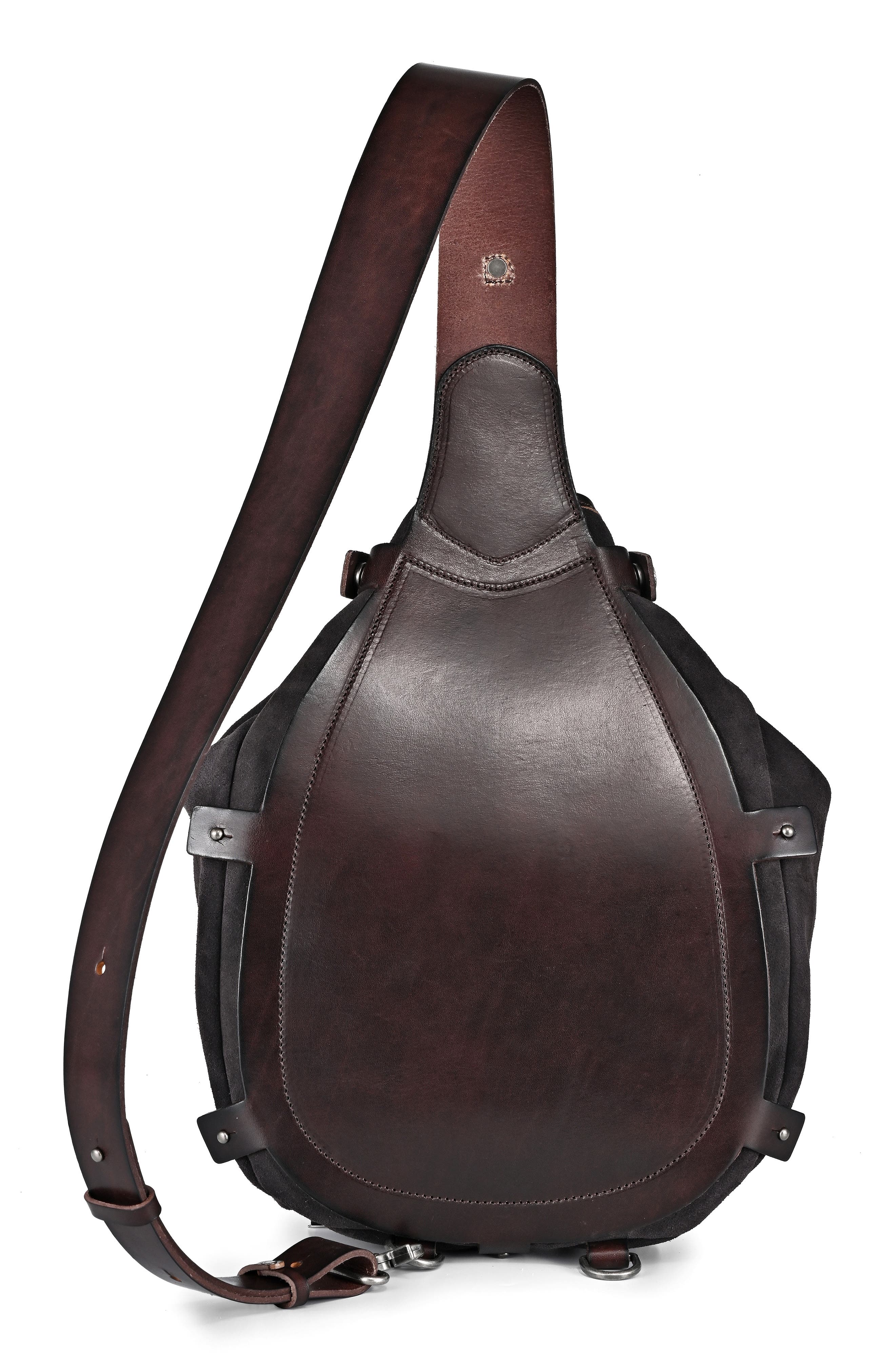 OLD TREND Daisy Leather Trim Sling Bag, Alternate, color, Grey