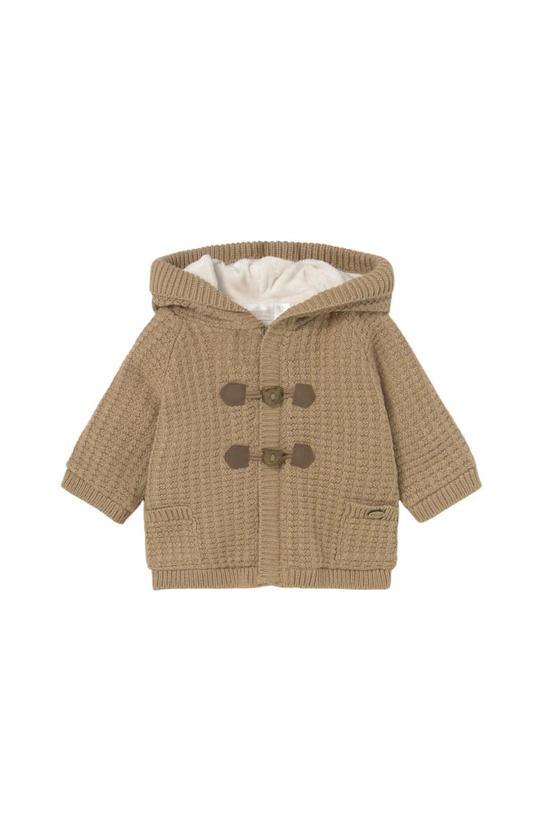 Mayoral Lined Knit Cardigan, Main, color, Beige