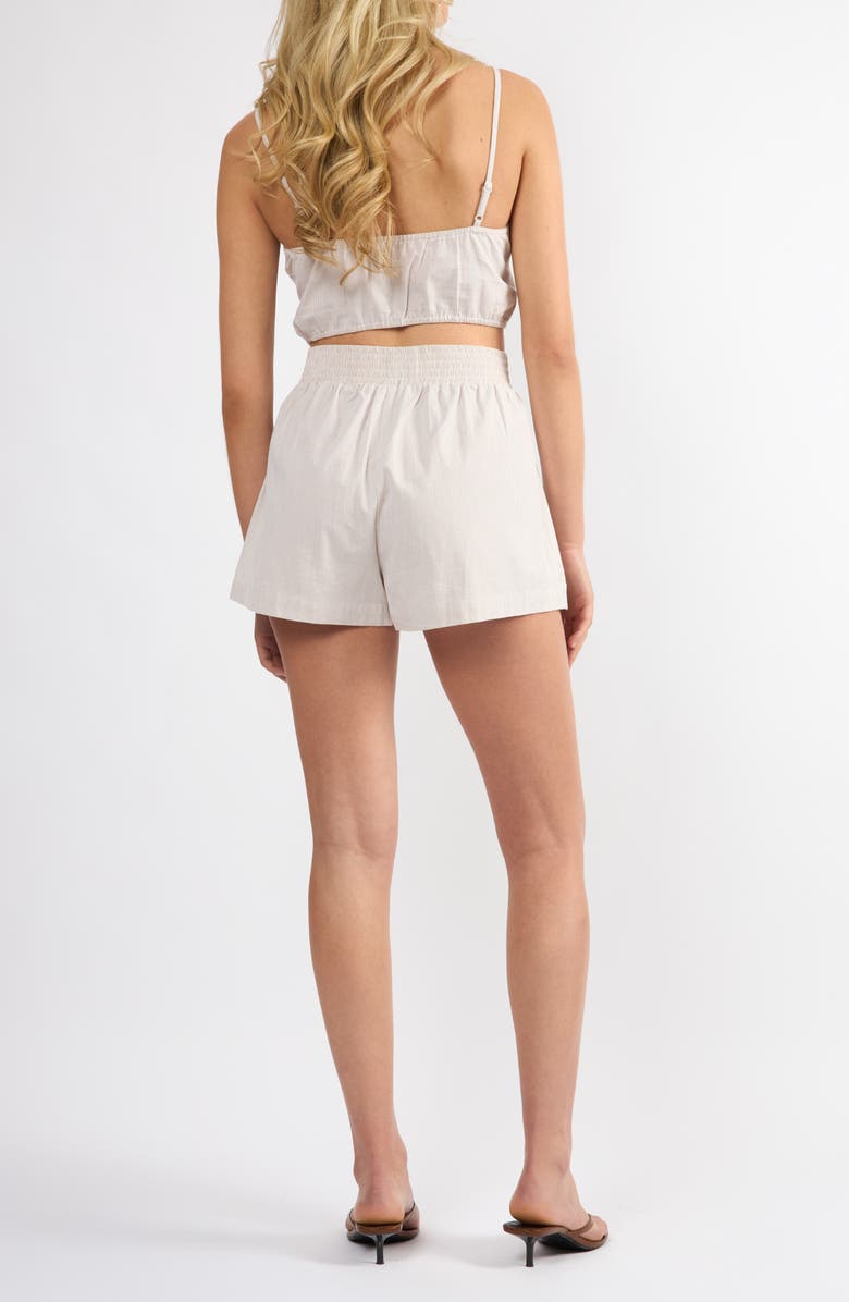 Viens Avec Moi Everyday Stripe Cotton Mini Top, Alternate, color, Tan Stripe