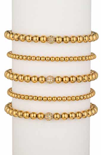 Set of Five Lexy Titanium & CZ Encrusted Beaded