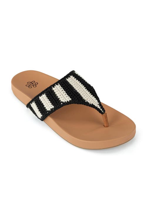 The Sak Everly Sandal In Black Stripe
