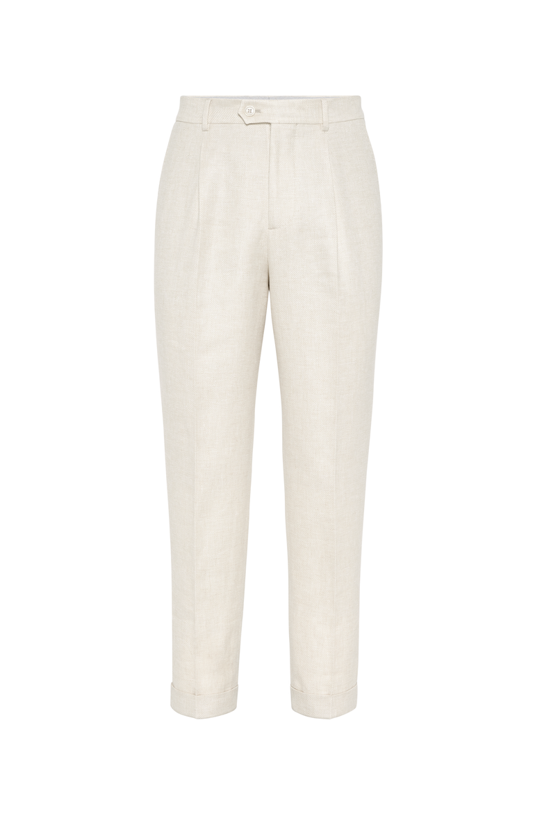 Leisure fit trousers, Main, color, Off-White
