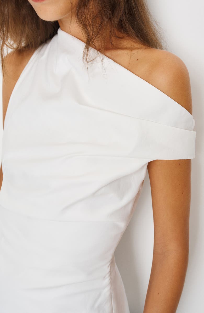 Reformation Dessa Off the Shoulder Top, Alternate, color, Bright White