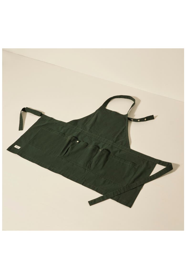 x The Organic Company Canvas Apron, Alternate, color, DARK GREEN