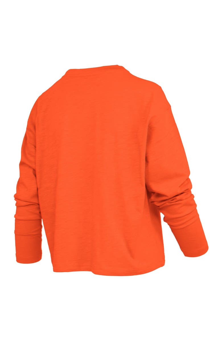 PRESSBOX Women's Pressbox Orange Florida Gators Motley Boxy Waist-Length Long Sleeve T-Shirt, Alternate, color, Orange