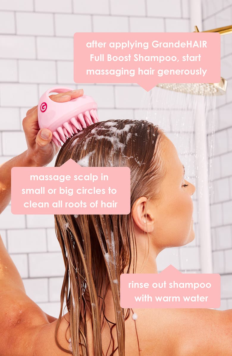 Grande Cosmetics GrandeHAIR Stimulating Scalp Massager, Alternate, color, Pink