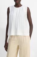 Vince Pleated Sleeveless A-Line Top