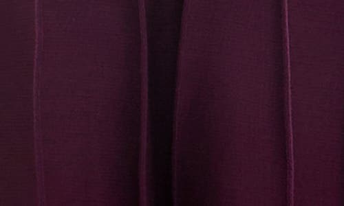 Nina Leonard Long Sleeve A-line Sweater Dress In Black Plum