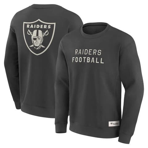 Men's Fanatics Charcoal Las Vegas Raiders Elements Future Ground Lettering Pullover Sweatshirt