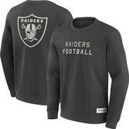 FANATICS Men's Fanatics Charcoal Las Vegas Raiders Elements Future Ground Lettering Pullover Sweatshirt