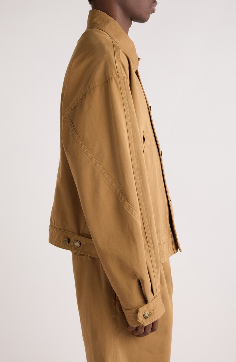 Isabel Marant Forest Oversize Cotton Twill Jacket, Alternate, color,