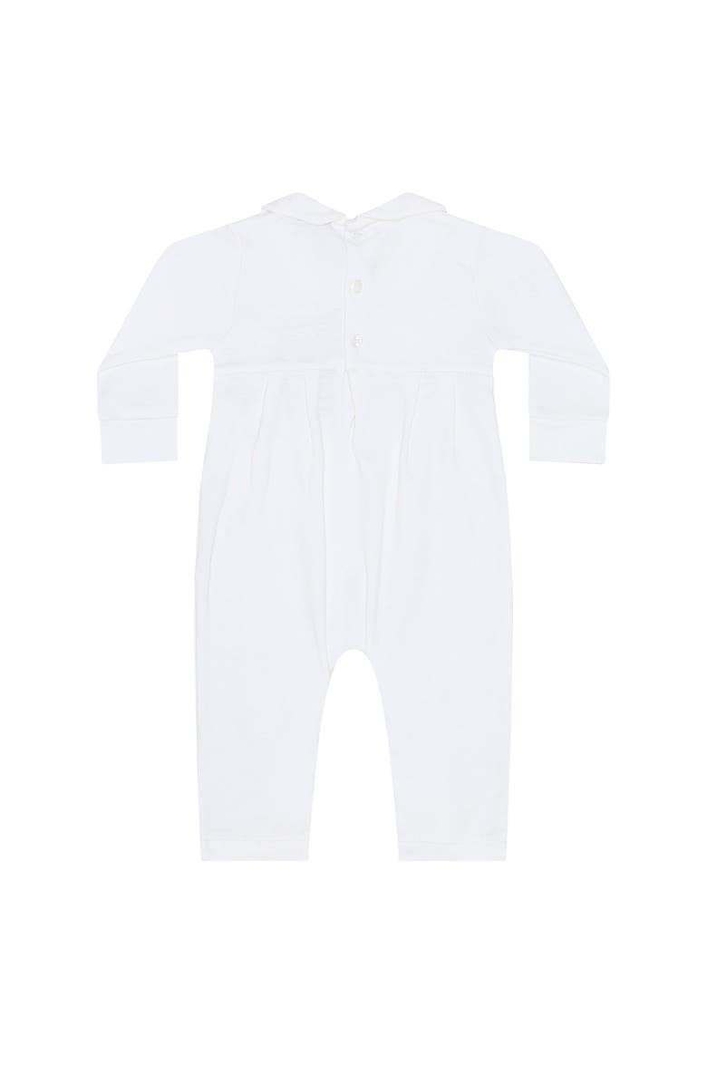 Nellapima Signature Smocked Boys Playsuit - Baby, Alternate, color, White