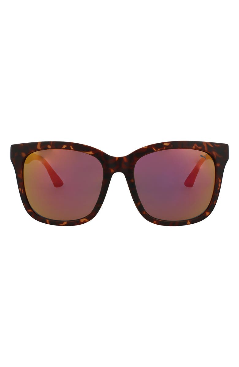 PUMA 57mm Square Core Sunglasses, Main, color, 