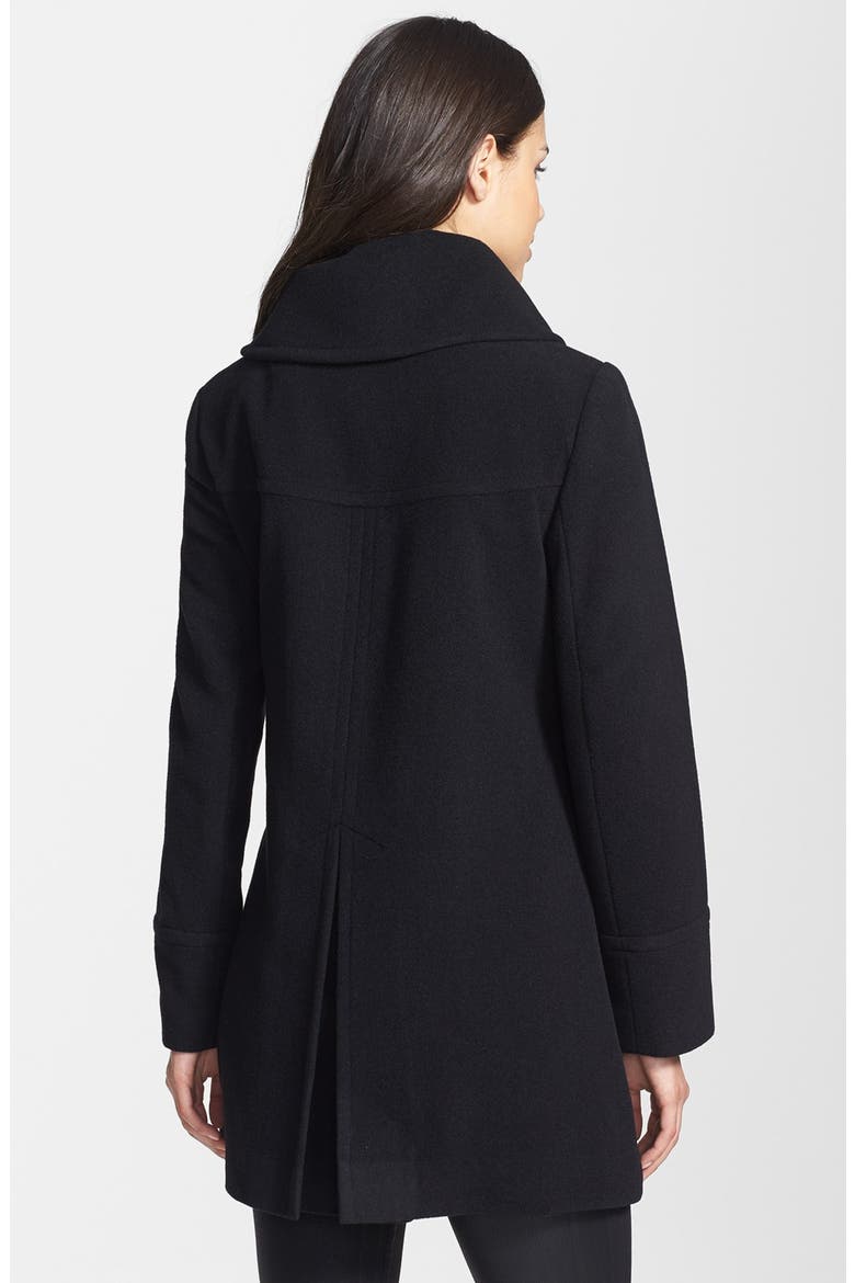 Wool Blend Swing Coat, Alternate, color, BLACK